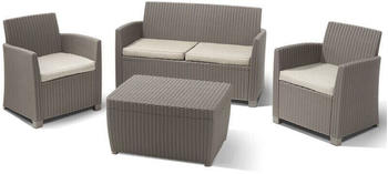 Keter Mia lounge 4 pcs. with cushions cappuccino