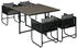 Outsunny 5-tlg. Polyrattan Gartenmöbel Set Grau (861-061V00GY)