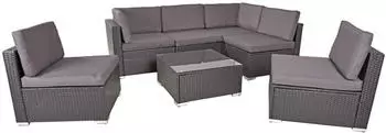 Garden Pleasure SANSIBAR (7-tlg) Gartenlounge-Set