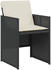 vidaXL 3-tlg. Bistro-Set mit Kissen Schwarz Poly Rattan (365062)