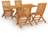 vidaXL 5-tlg. Garten-Essgruppe Massivholz Teak (3059593)