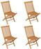 vidaXL 5-tlg. Garten-Essgruppe Massivholz Teak (3059593)