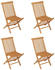 vidaXL Teak Massiv Gartenmöbel Set 5-tlg. (3059601)