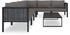 vidaXL 7-tlg. Garten-Lounge-Set mit Auflagen Poly Rattan Anthrazit (49401)