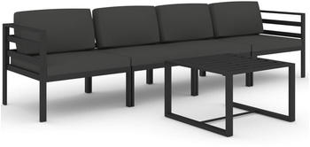 vidaXL 5-tlg. Garten-Lounge-Set mit Kissen Aluminium Anthrazit (3107778)