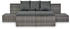 vidaXL 4-tlg. Garten-Sofagarnitur mit Kissen Grau Poly Rattan (44724)