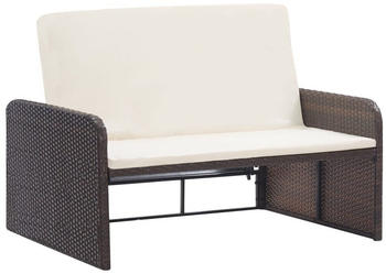 vidaXL Garten-Lounge-Set mit Auflagen 2-tlg.