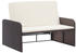 vidaXL Garten-Lounge-Set mit Auflagen 2-tlg.