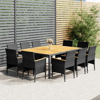 vidaXL Gartenmöbel Set 11-tlg. Poly Rattan Grau (3058571) vidaXL Gartenmöbel Set 11-tlg. Poly Rattan Grau (3058571)