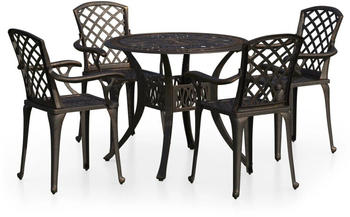 vidaXL 5-tlg. Bistro-Set Aluminiumguss bronze (3070610) vidaXL 5-tlg. Bistro-Set Aluminiumguss bronze (3070610)