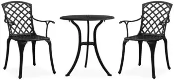 vidaXL 3-tlg. Bistro-Set Aluminiumguss schwarz (315592) vidaXL 3-tlg. Bistro-Set Aluminiumguss schwarz (315592)