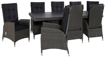 LC Home Barcelona Dining Set II Rattan grau