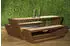 Home Deluxe Sitzgarnitur KOBON 240,5x76x60cm Stahl/Sibirische Lärche (35676)