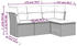 vidaXL Garten Sofagarnitur mit Kissen 4-tlg. Grau Poly Rattan (3249379)