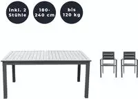 Garten-sitzgruppe Ausziehbar Casa Madera - 160/240 X 100 Cm 2 St&uuml;hle Menge 3 Tlg.