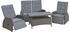 Konifera Vigo Gartenlounge Set 8 teilig Polyrattan graubraun (45981219)