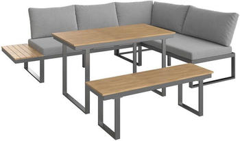 Ambia Garden Dining Loungeset 4 teilig Aluminium natur