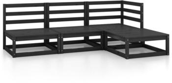 vidaXL 4-tlg. Garten-Lounge-Set schwarz (3075488) vidaXL 4-tlg. Garten-Lounge-Set schwarz (3075488)