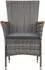 vidaXL 7-tlg. Garten-Essgruppe mit Auflagen Poly Rattan Grey (46084)