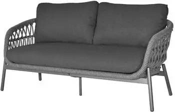 LC Home Bari Living Lounge Set 3 teilig inkl. Olefin Auflagen anthrazit (249821)