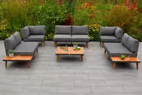 MERXX Garten-Essgruppe "Akropolis" Set, Eckbank in U-Form, inkl. Sitz-und