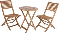 Garden Pleasure Balkonset ""IBARRA"" 2 St&uuml;hle (klappbar), Tisch &Oslash;60 cm, klappbar