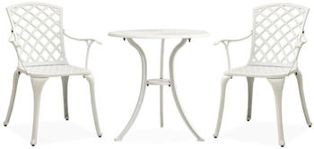 vidaXL 3-tlg. Bistro-Set Aluminiumguss weiß (315593) vidaXL 3-tlg. Bistro-Set Aluminiumguss weiß (315593)