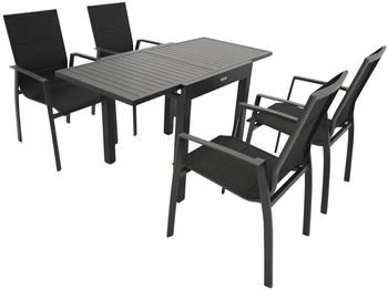 DEGAMO ALCUDIA 5-teilig Alu/Kunstgewebe schwarz