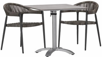 Acamp Brooklyn 3-tlg. 80cm Tisch platin cemento (24784)