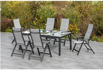 Merxx Florenz 7-tlg. Aluminium Textil graphit grau (50250-309)