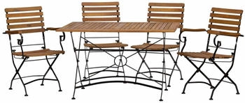 Acamp Lindau 5-tlg. 120cm Tisch Akazienholz (24826)