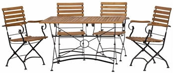 Acamp Lindau 5-tlg. 120cm Tisch mit 4 Klappsessel (24795)