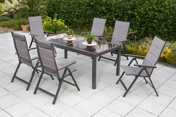 Merxx Trivero 7tlg. Aluminiumgestell mit Textil (50292-217)
