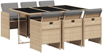 vidaXL Garten Essgruppe mit Kissen 7-tlg. Beigemischung Poly Rattan (3210552) vidaXL Garten Essgruppe mit Kissen 7-tlg. Beigemischung Poly Rattan (3210552)