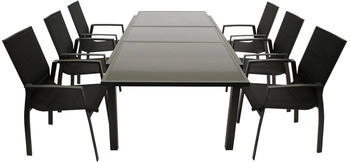 DEGAMO TORINO 7-teilig Aluminium/Kunstgewebe schwarz