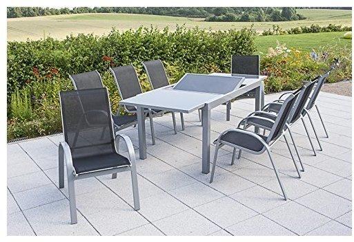 Merxx Amalfi Set 9tlg. Ausziehtisch 160/220cm