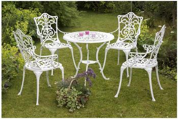 gartenmoebel-einkauf Lugano Set 5-tlg. weiß