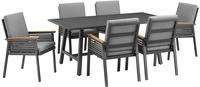 KONIFERA Garten-Essgruppe "Edessa" Set, 6x Sessel, 6x Sitzauflagen, 6x
