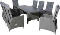 KONIFERA Garten-Essgruppe ""Newcastle"" Set, 8 Sessel, R&uuml;ckenlehne verstellbar,