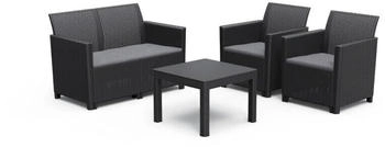 Keter Resin garden furniture set with Marie 4-seater coffee table