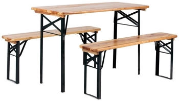 Stagecaptain Hirschgarten Bierzeltgarnitur 117 cm 2-Set natur