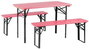 Stagecaptain Hirschgarten Bierzeltgarnitur 117 cm pink