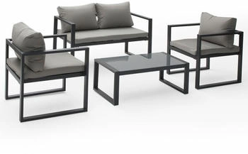 Happy Garden Ibiza Garden set 4 seats grey/anthracite