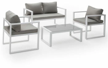Happy Garden Ibiza Garden set 4 seats grey/white