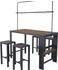Leco Bar-Sitzgruppe Elsa 5-tlg. anthrazit-holzoptik (4716030114)