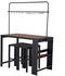 Leco Bar-Sitzgruppe Elsa 5-tlg. anthrazit-holzoptik (4716030114)