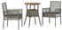 vidaXL Essmöbel Set Set aus 3 Grau Rattan, Metall (3334953)