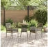 vidaXL Essmöbel Set Set aus 3 Grau Rattan, Metall (3334953)
