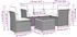 vidaXL Gartenlounge-Set, 6-tlg. Garten-Sofagarnitur mit Kissen Schwarz Poly Rattan (3223626)