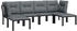 vidaXL 6-tlg. Garten-Lounge-Set Schwarz und Grau Poly Rattan [ : ] (3187762)